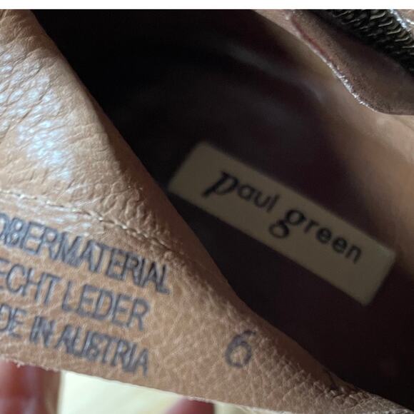 Paul Green Malibu Sliced Zip Bootie Chunky Nubuck Camel DAMAGED Sz 6 (US 8.5) - Picture 9 of 9